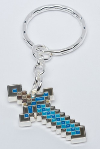 Minecraft Metal Keychain Diamond Sword