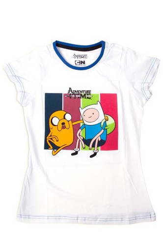 Camiseta Niño - Hora de Aventuras "Finn & Jake" BLANCA