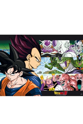 Póster - DRAGON BALL Z - Goku & Vegeta VS. Enenigos Sagas (52X38)