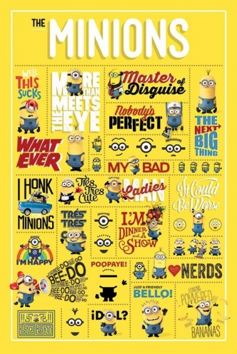 Maxi Póster - Gru, Mi Villano Favorito 2 "The Minions Infografía" 61x91,5cm.