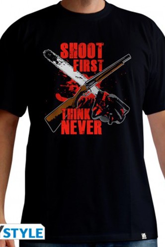 Ash VS Evil Dead - Tshirt "Shoot First" man