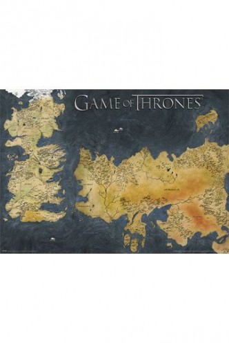 Juego de Tronos - Póster Metallic Westeros & Essos