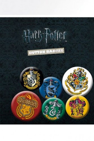 Harry Potter - Pin Badges 6-Pack Crests