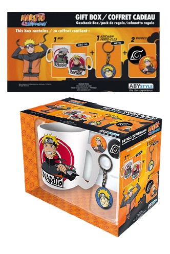 Naruto - Pack Taza + Llaveros + Insignias