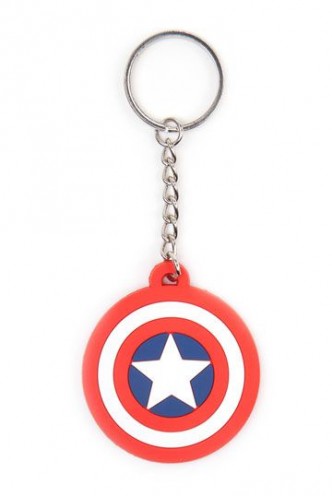 Captain America - Rubber Keychain Shield Logo