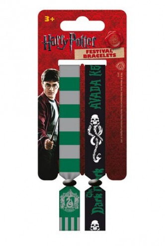 Harry Potter - Pack de 2 Pulseras de festival Slytherin