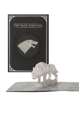 Game of Thrones - Greeting Card 4D Direwolf