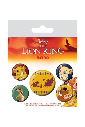 El Rey León - Pack 5 Chapas Hakuna Matata