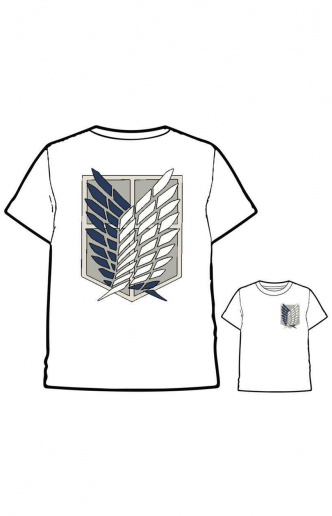 Attack on Titan - Camiseta Logo Blanca