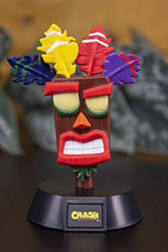 Crash Bandicoot lámpara 3D Icon Aku Aku