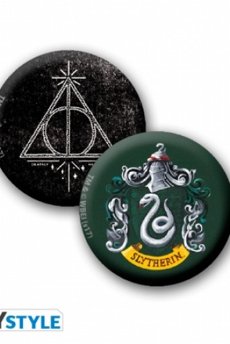 Harry Potter - Set Taza + Llavero + Chapa Slytherin