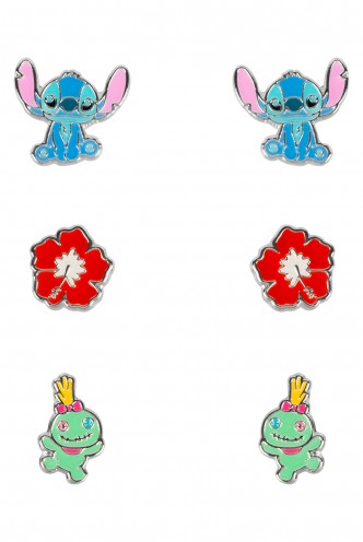 Lilo & Stitch -  Lilo & Stitch 3 Pairs of Studs Earrings