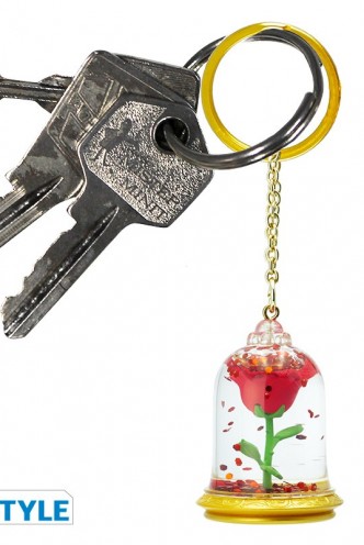 Keychain 3D "Beauty and the Beast/Rose"