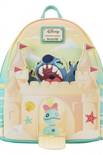 Loungefly - Mini Mochila Lilo & Stitch - Stitch Sandcastle Beach Surprise 