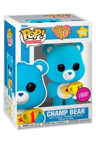 Pop! Animation - Care Bears 40th - Champ Bear (Flocked Chase)