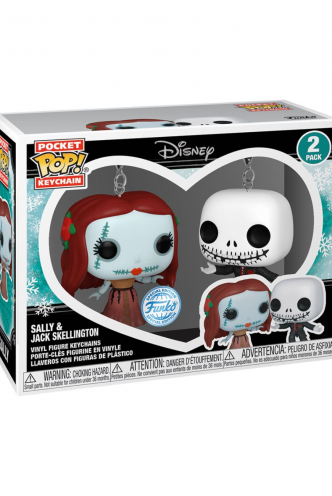 Pop! Keychain: Pesadilla Antes de Navidad - Pack Holiday Jack & Sally