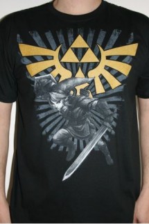 The Legend of Zelda Camiseta Negra Link