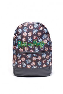 Rick & Morty - mochila logo y personajes