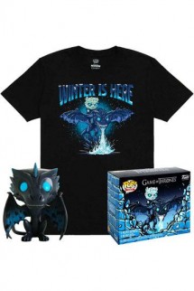 Camiseta Pop! Tees Juego de Tronos Set de Minifigura y Camiseta Icy Viserion 