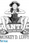 Camiseta - ONE PIECE "Luffy Wanted" Blanca